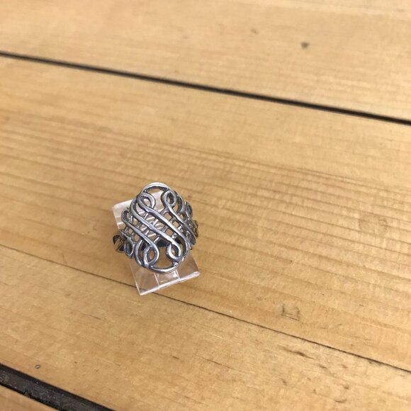 Celtic Infinity Knot Ring Open Weave Design Vintage 90s 875 Silver PAJ Size 5 - Picture 7 of 9
